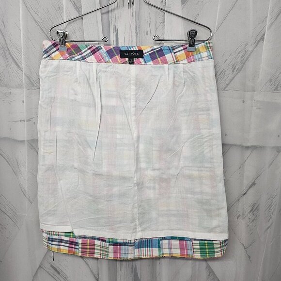 Talbots Plaid Patchwork Madras Preppy Lace Up Short Skirt Size 10 - Picture 8 of 11